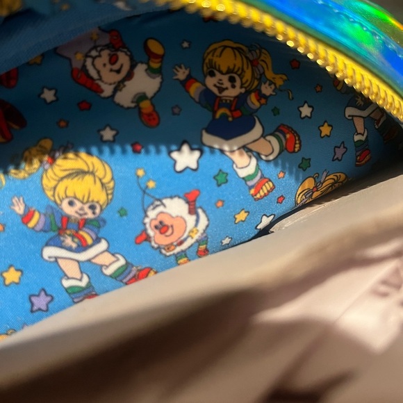 Rainbow Brite Exclusive Light Up Loungefly Mini Backpack Wallet & Mini Coin Pur - Picture 2 of 9